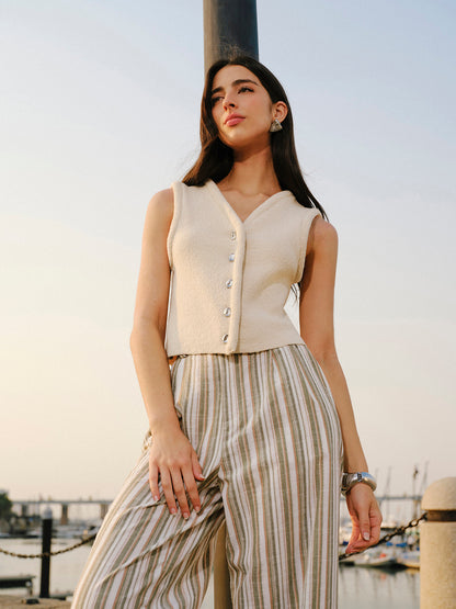 Düğmeli Ön Kazak Yeleği