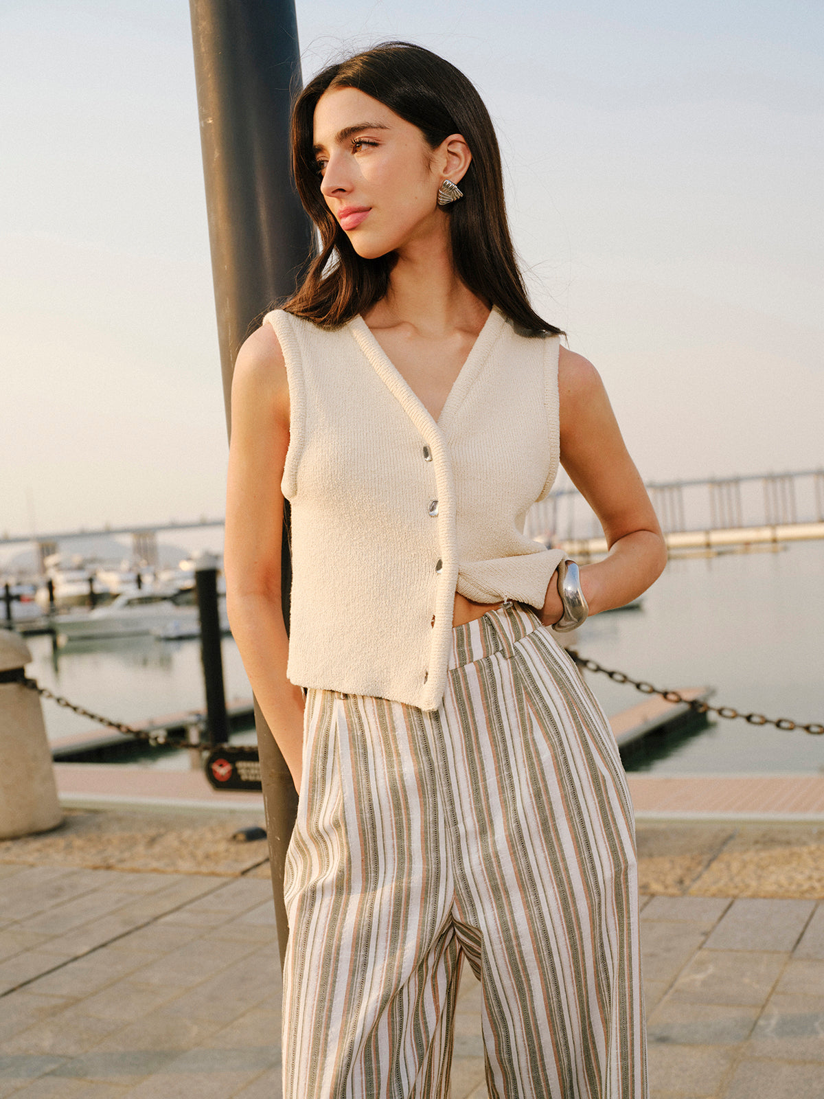 Düğmeli Ön Kazak Yeleği