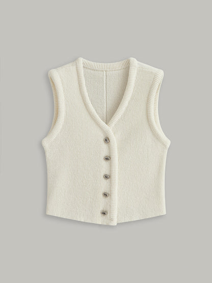 Düğmeli Ön Kazak Yeleği