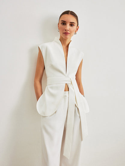 Kemerli Peplum Bluz