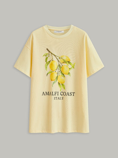 Pamuk Baskı Oversized Tişört