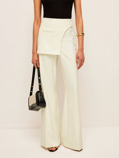 Sargı Detaylı Orta Bel Cep Pantolon