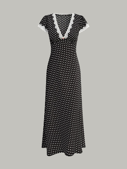 Bag Lace Edge Detailed Dress