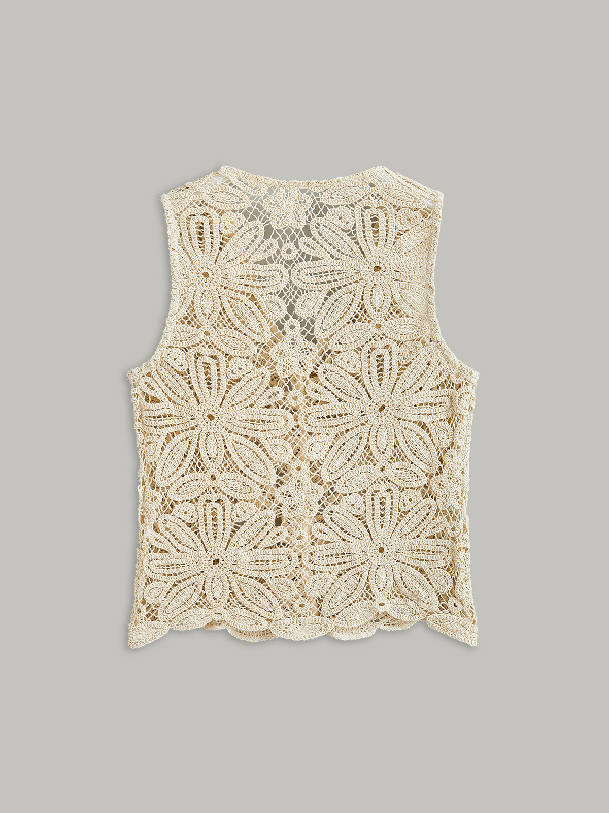 Cotton Crochet Lace Sheer Vest Top