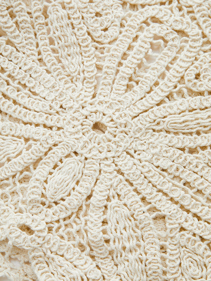 Cotton Crochet Lace Sheer Vest Top
