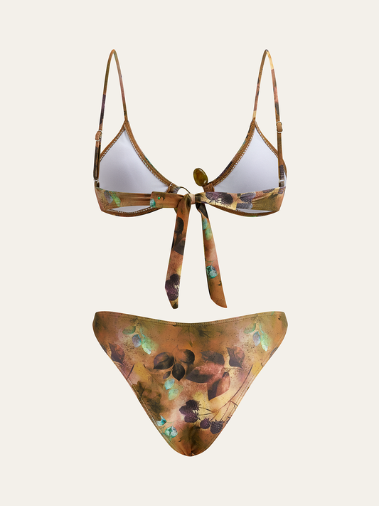 Çiçek Baskılı Bikini Takımı