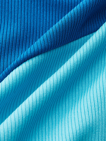 Asimetrik Çizgili Tek Omuzlu Mayo