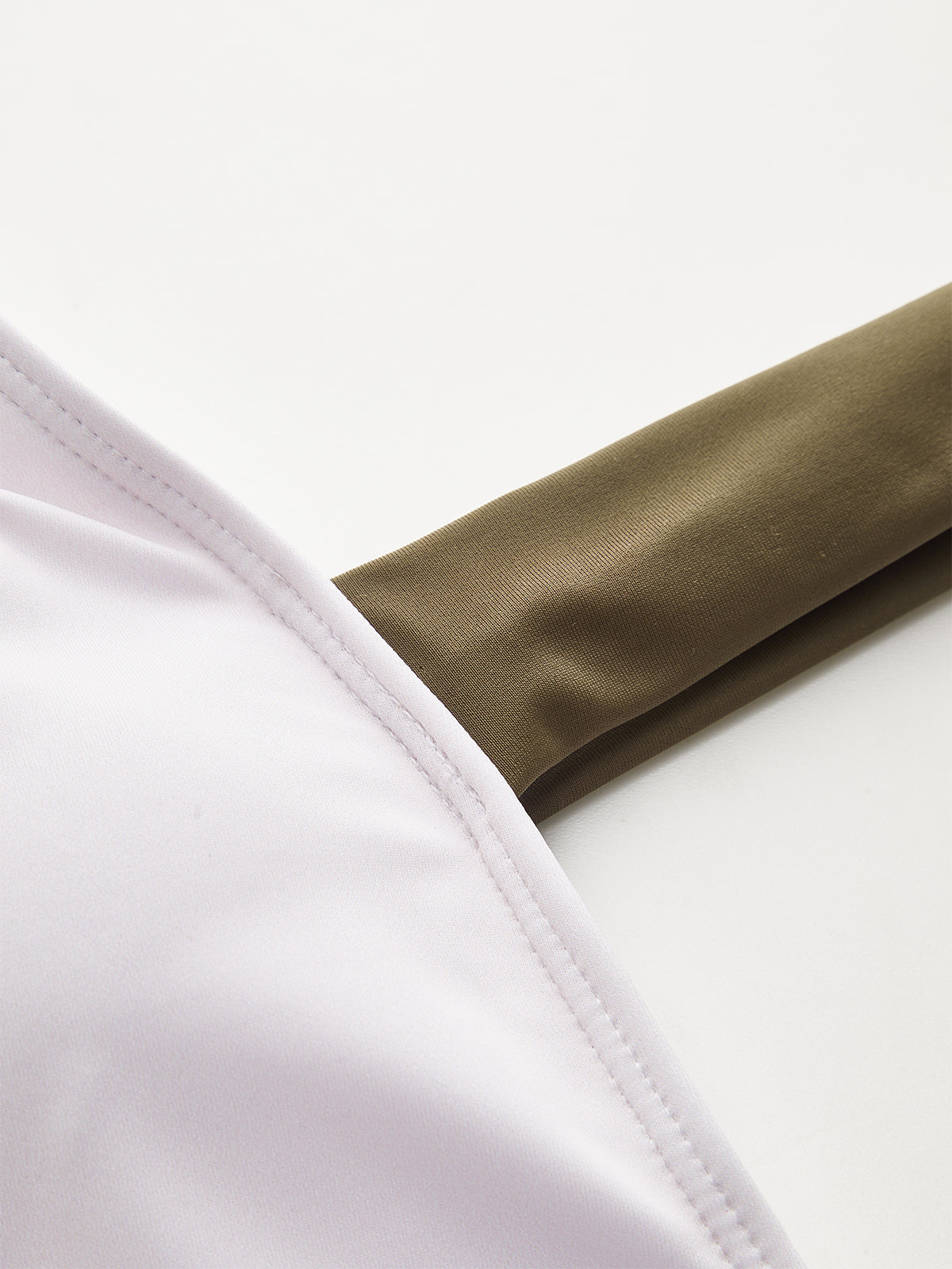 Renk Bloklu Çizgili Bikini Üstü