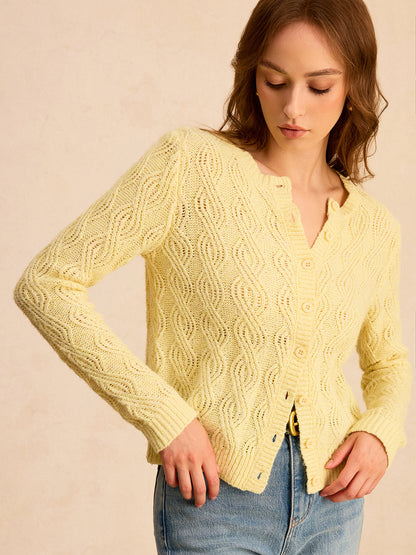 Düğmeli Örgü Hırka