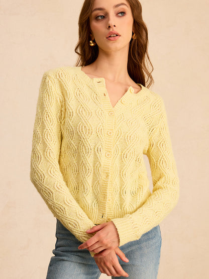 Düğmeli Örgü Hırka