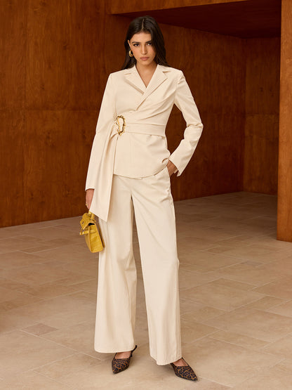 Asimetrik Kemerli Blazer