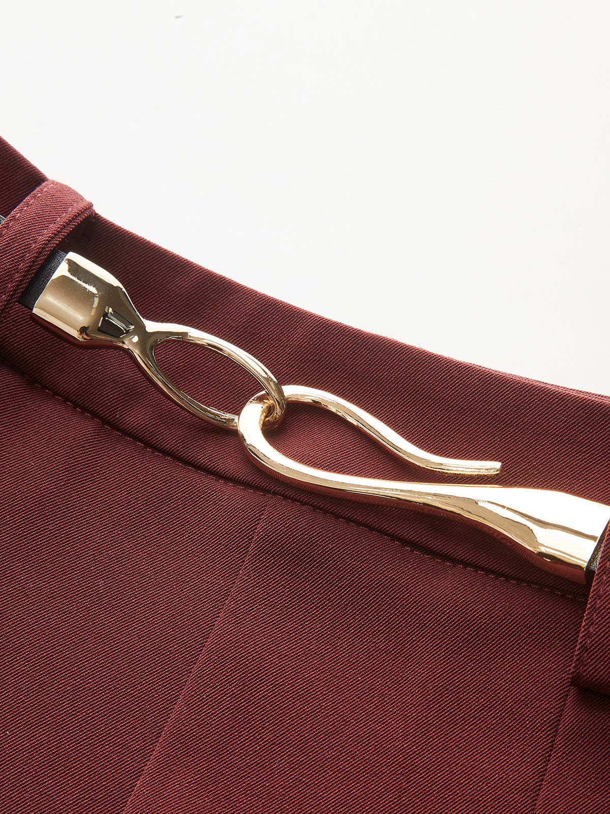 Kemerli Pileli Bol Paça Pantolon