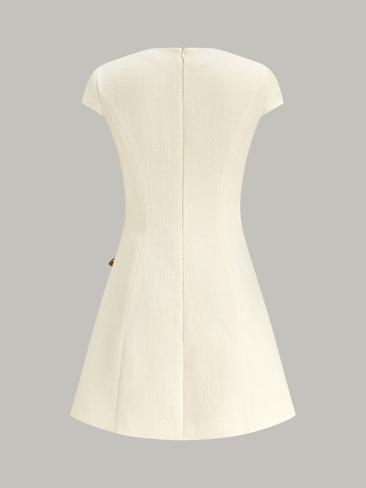 Kelebek Süslemeli Kap Kollu Elbise