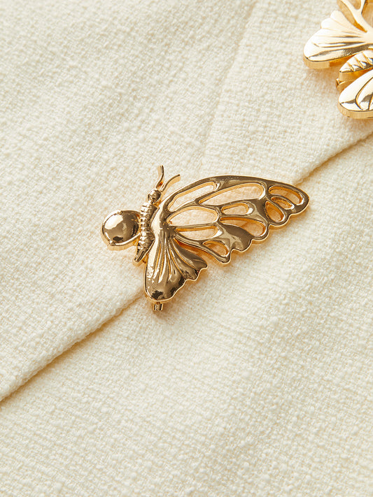 Kelebek Süslemeli Kap Kollu Elbise