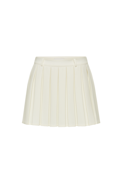 Mura Fırfırlı Mini Etek - Ivory