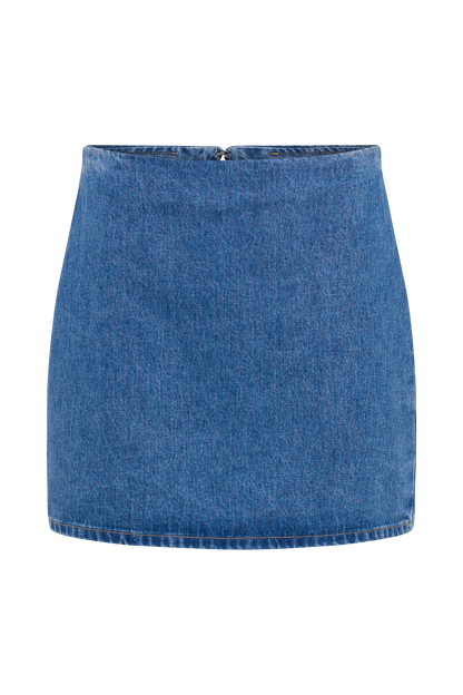 Ellie Jean Mini Etek - 70'ler Mavisi
