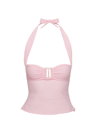 İsabetta Halter Üst Pembe