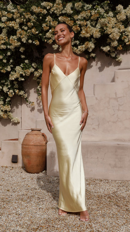 Gisella Maxi Elbise - Sarı