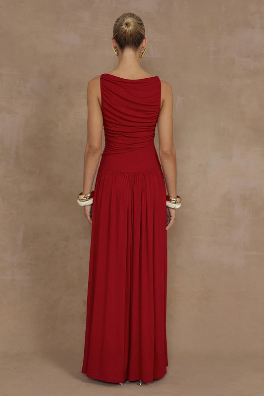 Nalla Maxi Elbi̇se - Ki̇raz