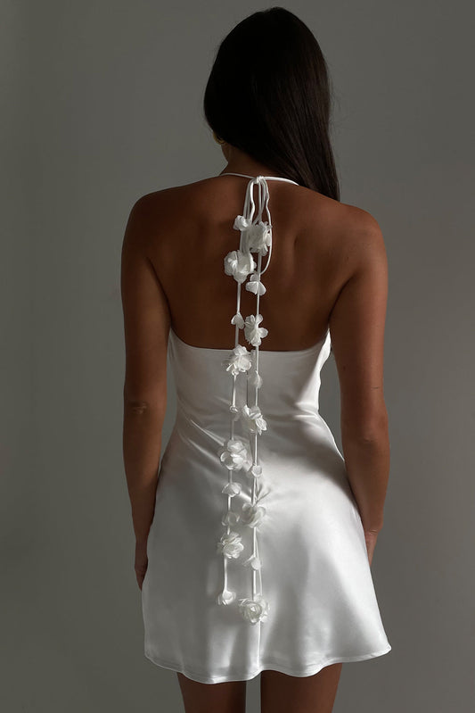 Otillie Rose Halter Mini Elbise - Beyaz