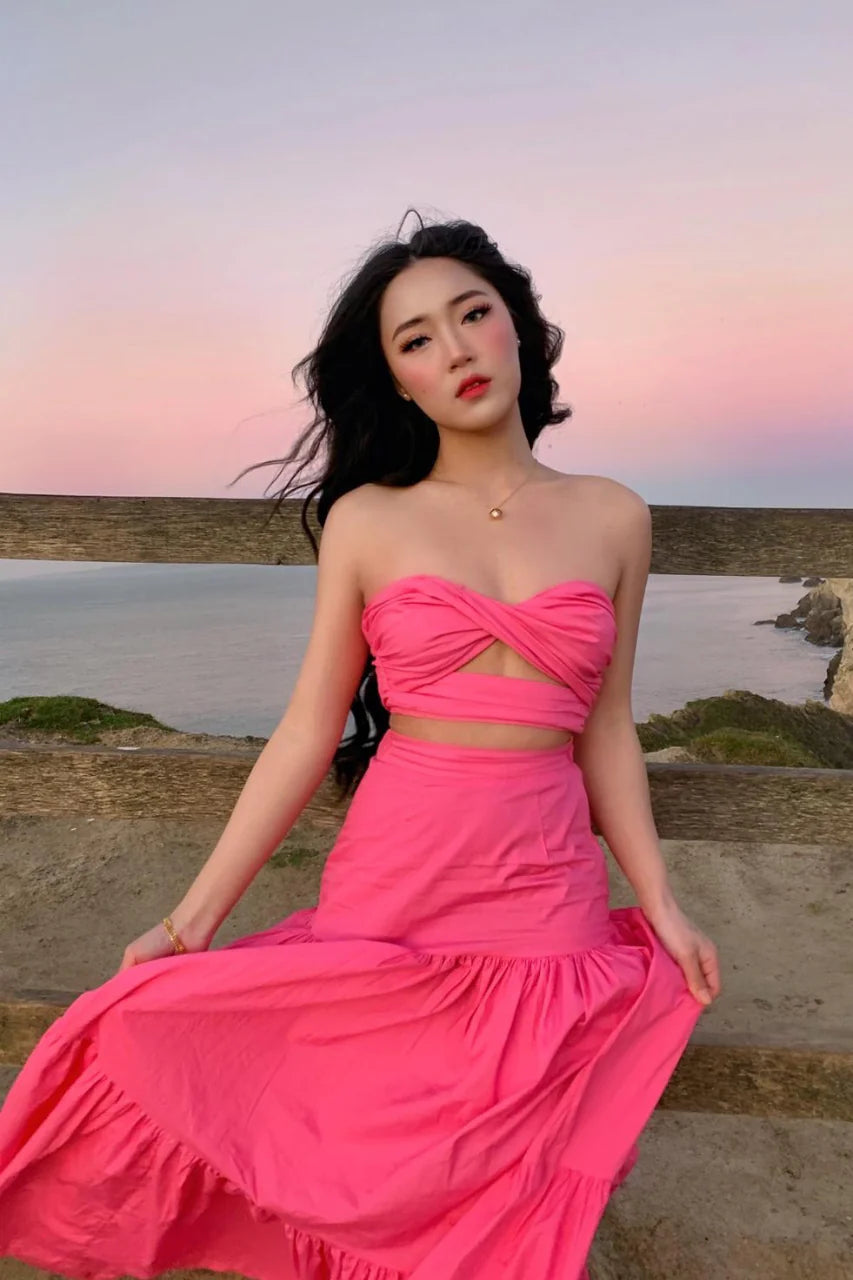 Ayla Maxi Etek - Pembe