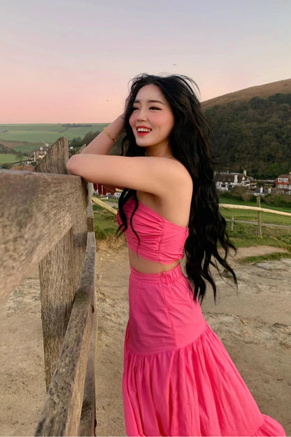 Ayla Maxi Etek - Pembe