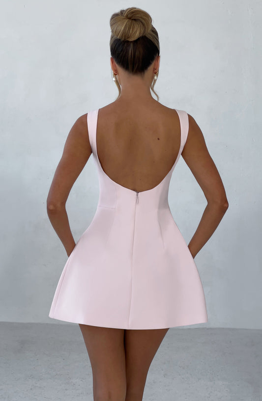 Alana Mini Elbise - Pembe