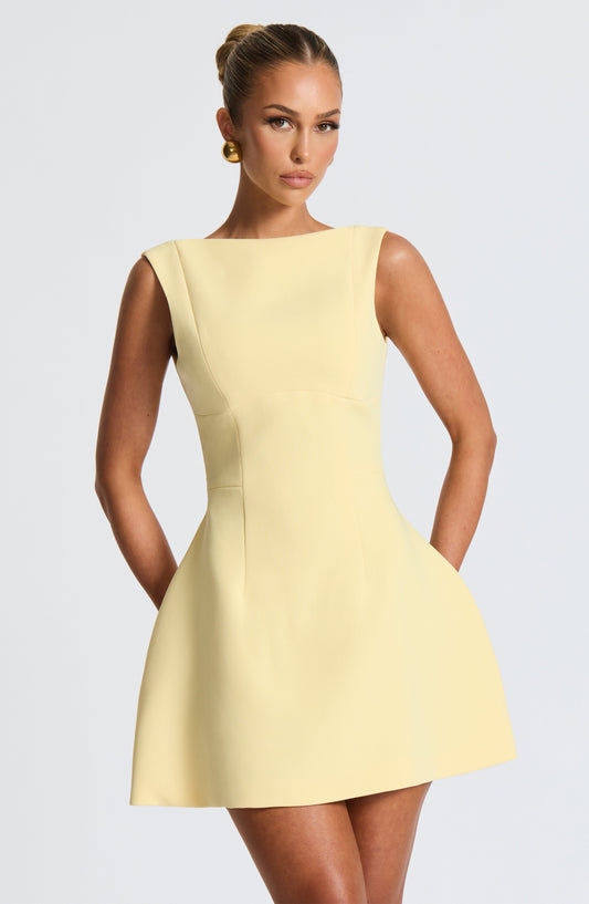 Alana Mini Elbise - Limon