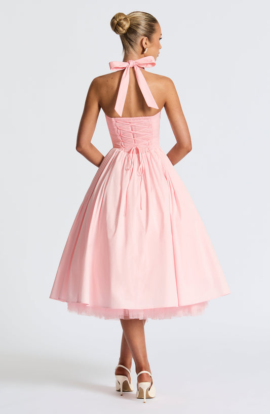 Cressida Midi Elbise - Pembe