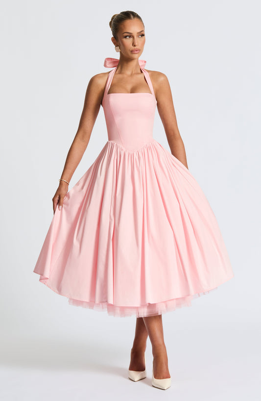 Cressida Midi Elbise - Pembe
