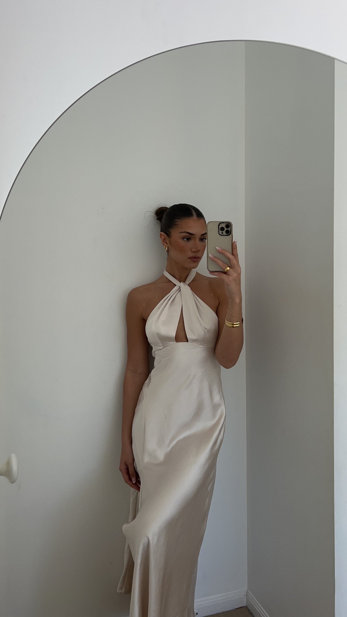Amalia Maxi Elbise - Şampanya