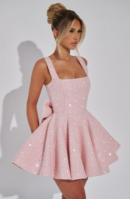 Dorothy Mini Elbise - Pembe