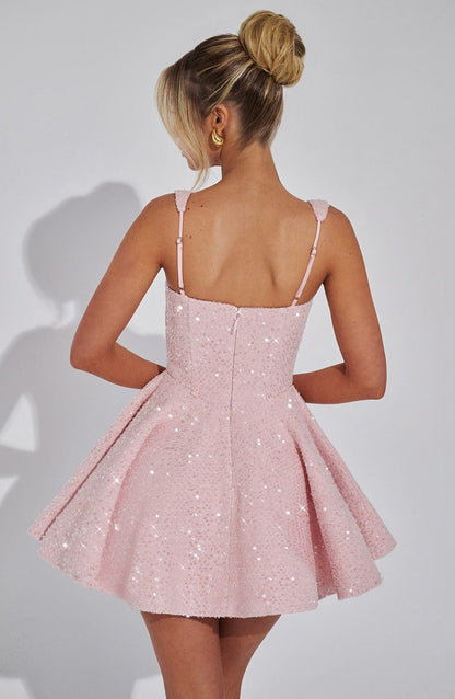 Dorothy Mini Elbise - Pembe