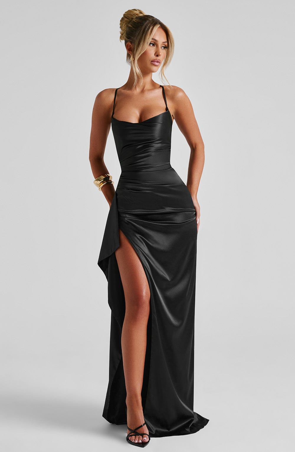 Helen Maxi Elbise - Siyah