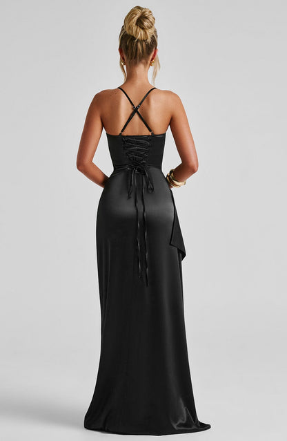 Helen Maxi Elbise - Siyah