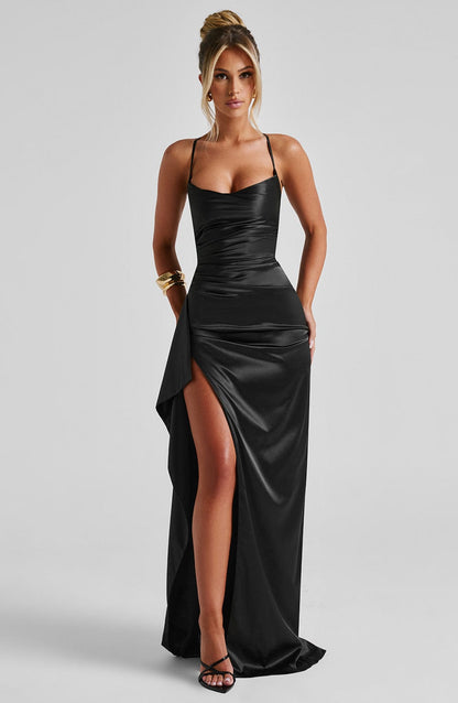 Helen Maxi Elbise - Siyah