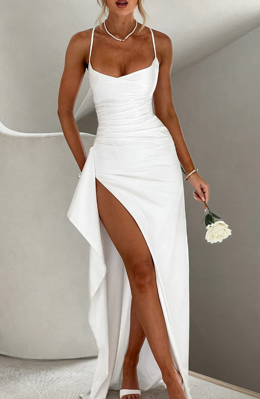 Helen Maxi Elbise - Ivory