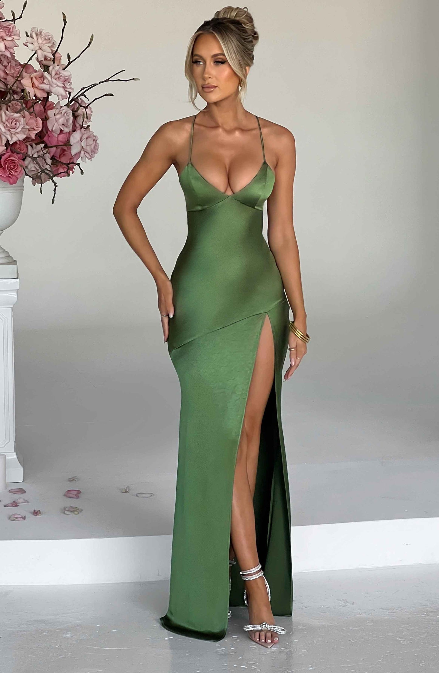 Isobel Maxi Elbise - Zümrüt