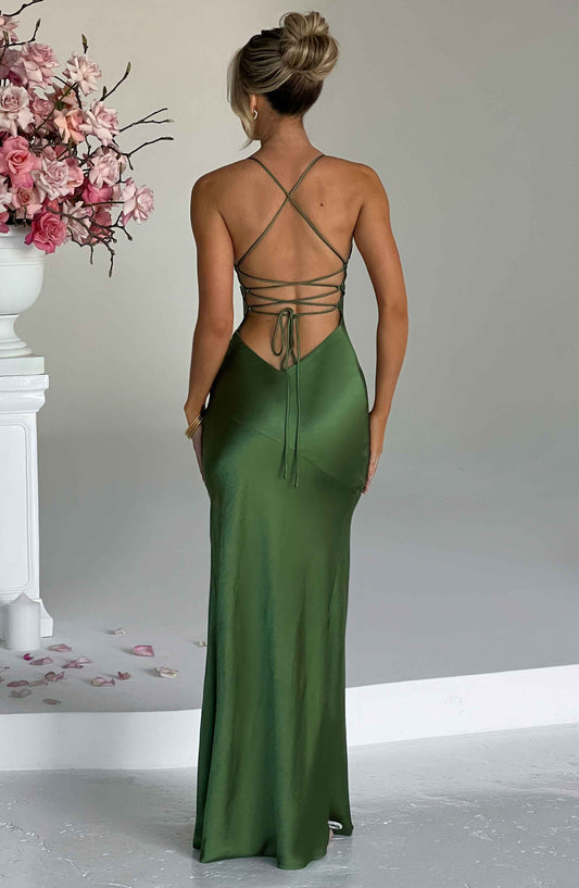 Isobel Maxi Elbise - Zümrüt