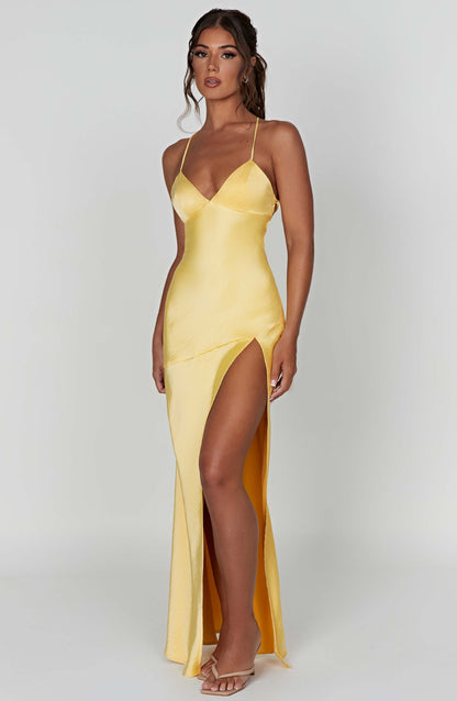 Isobel Maxi Elbise - Limon