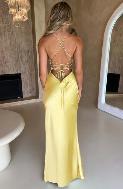 Isobel Maxi Elbise - Limon