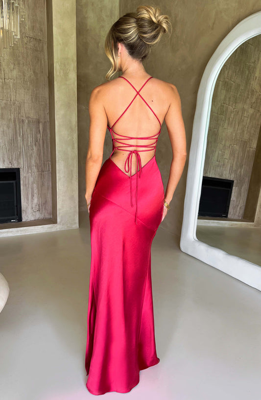 Isobel Maxi Elbise - Kırmızı