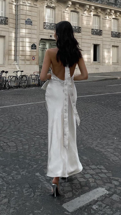 Amalia Maxi Elbise - Şampanya