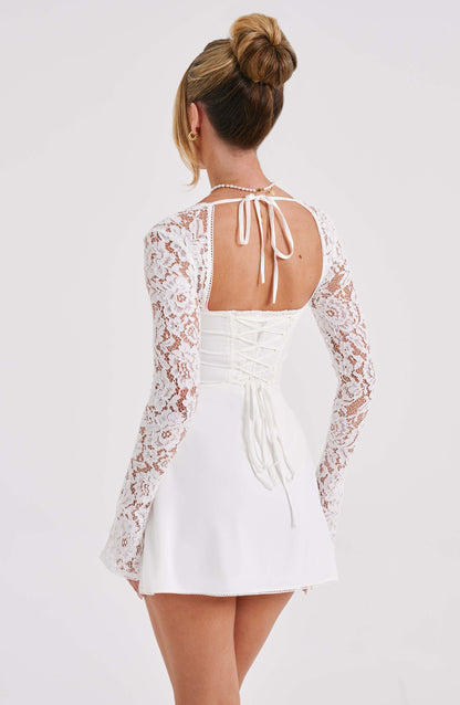 Jacinta Mini Elbise - Ivory
