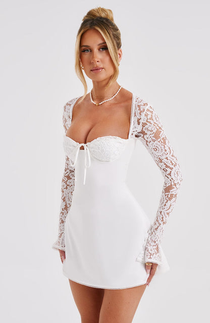 Jacinta Mini Elbise - Ivory