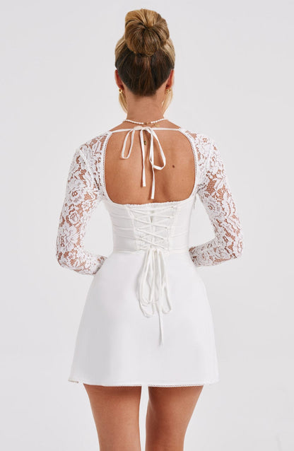 Jacinta Mini Elbise - Ivory