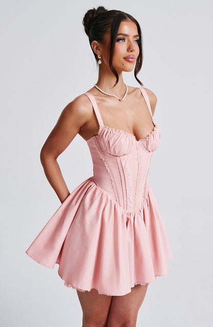 Josie Mini Elbise - Pembe