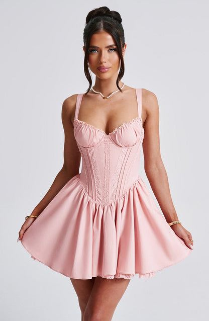 Josie Mini Elbise - Pembe