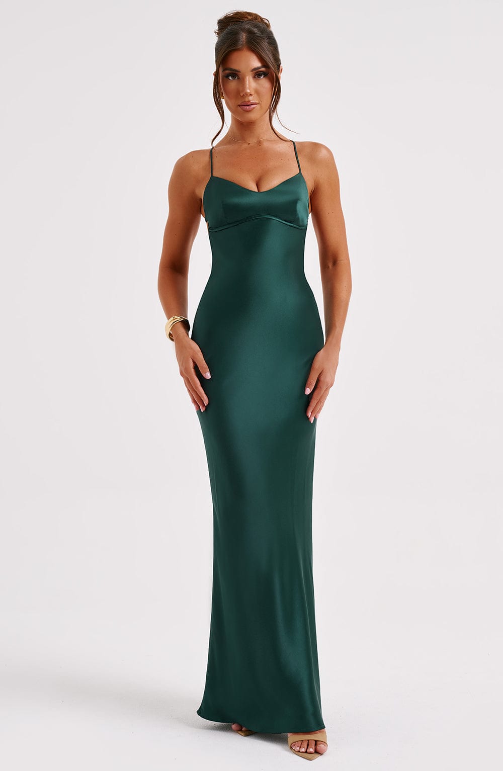 Malika Maxi Elbise - Zümrüt
