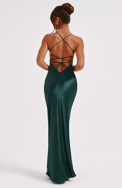 Malika Maxi Elbise - Zümrüt